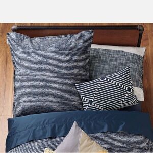 Kas Room Blue and White Striped South Hampton Collection Euro Sham 26” x 26”